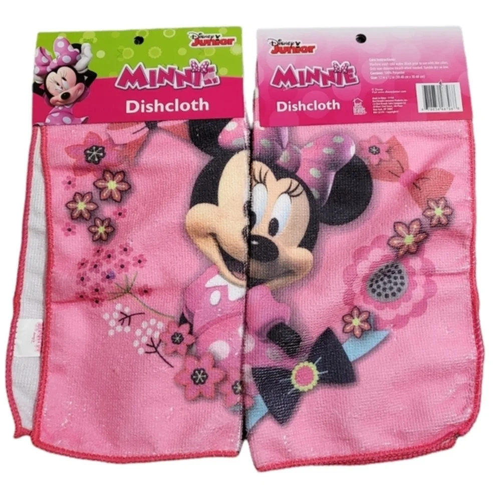 4pc. Set - Disney Junior Minnie Mouse Pink Kitchen Towel and‎ Dishcloth